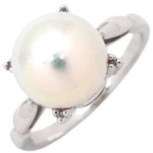 ミキモト MIKIMOTO リング 指輪 パール 9.5mm プラチナシルバー MIKIMOTO プラチナ 真珠 1粒 1石 11号 【中古】中古美品