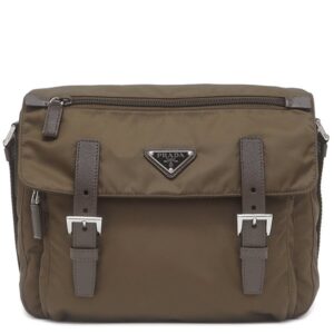 プラダ PRADA ショルダーバッグ Re-Nylon ショルダーバッグ ナイロン リサイクルポリアミド ブラウン シルバー金具 斜め掛け 1BD953 【中古】未使用保管品
