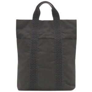 エルメス HERMES トートバッグ エールライン カバス キャンバス グレー シルバー金具 herline cabas 【中古】