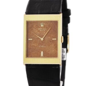 ロレックス ROLEX チェリーニ ウッドダイヤル 4127 OH済 N番 K18YG無垢 バールマホガニー ヴィンテージ メンズ 腕時計手巻き ブラウン 【中古】中古美品