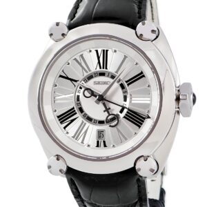 セイコー SEIKO ガランテ メカニカル GMT SBLM001 8L36-00C0 OH済 シルバー デイト デュアルタイム メンズ 腕時計自動巻き シルバー 【中古】中古美品