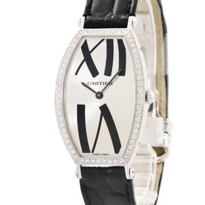 カルティエ Cartier トノー LM アニメーションダイヤル WE400831 K18WG無垢 純正ダイヤ ローマン トノウ メンズ 腕時計手巻き シルバー 【中古】
