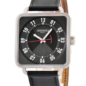 エルメス HERMES カレ アッシュ 38mm TI2.710 W045777WW00 ブラック 黒 アラビア スクエア メンズ 腕時計自動巻き ブラック 【中古】