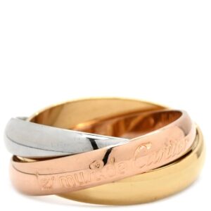 カルティエ Cartier リング 指輪 トリニティ クラシック ホワイトゴールド×イエローゴールド×ピンクゴールド #49(JP9) 3連 3カラー 18K 750 8.5号 B4086100 【中古】中古品