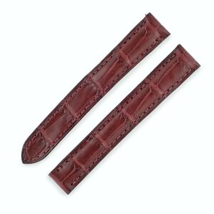 カルティエ Cartier 腕時計パーツ 純正 クロコバンド クロコダイル ワインレッド 未使用 替え ベルト バックル用 ストラップ 本革 替え 13ｍｍ ワインレッド 赤 【中古】未使用保管品