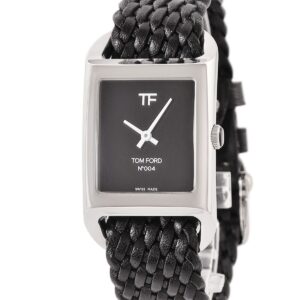トムフォード TOM FORD N.004 リサイクルスチール ブラックダイアル TF0120256687 未使用 黒 メンズ 腕時計クオーツ ブラック 【中古】未使用保管品