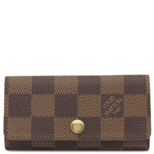 ルイヴィトン LOUIS VUITTON キーケース ミュルティクレ4 ダミエキャンバス ダミエエベヌ ゴールド金具 茶 ブラウン N62631 TH0026 【中古】