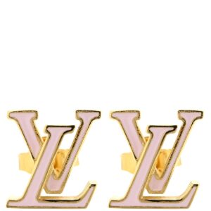 ルイヴィトン LOUIS VUITTON ピアス LV アイコニック GP エナメル ゴールド ゴールド金具 ピンク M01136 BY0224 【箱】 【中古】