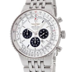 ブライトリング BREITLING ナビタイマー ヘリテージ A355G11NP A35350 OH済 クロノグラフ スモールセコンド メンズ 腕時計自動巻き シルバー 【中古】中古美品