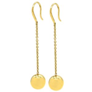 ティファニー Tiffany & Co ピアス ハードウェア ボールピアス イエローゴールド T＆Co. Au750 750 チェーン フック 【中古】中古美品