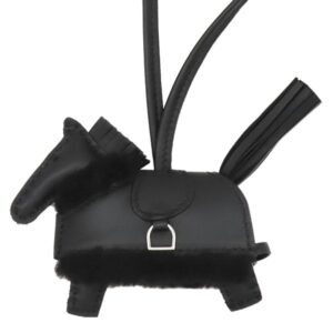 エルメス HERMES バッグチャーム ロデオ ロベオ プラッシュ PM アニョーミロ ヴォースイフト メリノウール ブラック シルバー金具 新品 未使用 黒 ソーブラック 2026年製 G 【箱】 【中古】未使用保管品