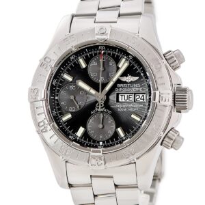 ブライトリング BREITLING スーパーオーシャン クロノグラフ A111B77PRS A13340 デイデイト 逆回転防止ベゼル メンズ 腕時計自動巻き ブラック 【中古】