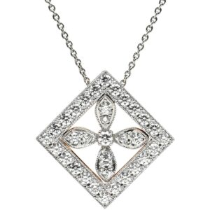 ミキモト MIKIMOTO ネックレス ダイヤ ペンダント ホワイトゴールド×ピンクゴールド MIKIMOTO 18K 18金 Au750 YG PG リバーシブル 【中古】