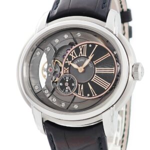 オーデマピゲ AUDEMARS PIGUET ミレネリー 4101 15350ST.OO.D002CR.01 OH済 スケルトン ローマン オフセンター メンズ 腕時計自動巻き グレー 【中古】