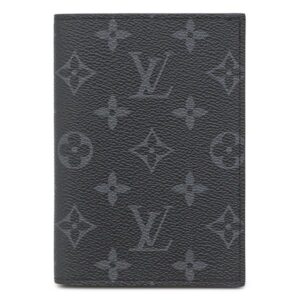 【★3％OFFクーポン】ルイヴィトン LOUIS VUITTON パスポートケース クーヴェルテュール パスポール NM レザー モノグラムエクリプスキャンバス モノグラムエクリプス 黒 M64501 RFID 【中古】未使用保管品
