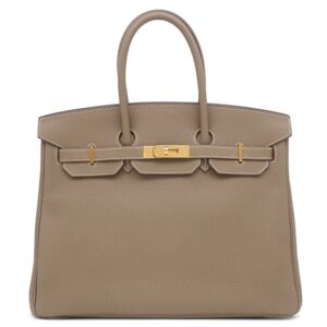 エルメス HERMES ハンドバッグ バーキン35 トゴ エトゥープ ゴールド金具 グレージュ U 【保存袋】 【中古】