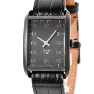 トムフォード TOM FORD N.001 ブラックDLC TF0120144384 未使用 黒 ブラックダイアル メンズ 腕時計クオーツ ブラック 【中古】未使用保管品