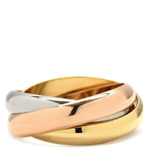 カルティエ Cartier リング 指輪 トリニティ ホワイトゴールド×イエローゴールド×ピンクゴールド #54 750 18K 18金 3重 3連 3カラー 14号 【中古】