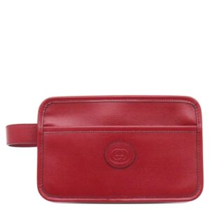 グッチ GUCCI クラッチバッグ インターロッキングG レザー レッド ゴールド金具 ワンポイント セカンドバッグ 625764 【箱】 【中古】未使用保管品
