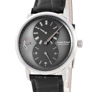 ルイ・エラール LOUIS ERARD エクセレンス レギュレーター LE54320AG52BAAV02 未使用 ブラック パワーリザーブ メンズ 腕時計手巻き ブラック 【中古】未使用保管品