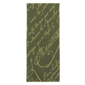 ベルルッティ BERLUTI マフラー スクリット パターン スカーフ ウール オリーブ 緑 ジャガード 【箱】 【中古】新品同様品