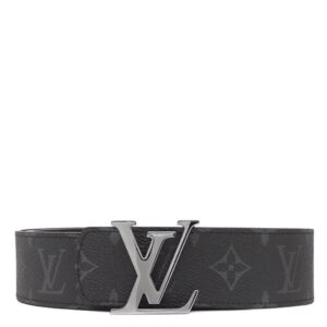 ルイヴィトン LOUIS VUITTON ベルト LV ディメンション 40MM リバーシブル 95/38 レザー モノグラムエクリプスキャンバス モノグラムエクリプス シルバー金具 黒 サンチュール M8846 AC4274 【箱】 【中古】