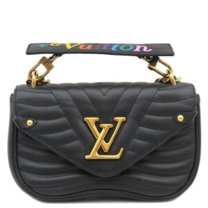 ルイヴィトン LOUIS VUITTON 2WAYバッグ ニューウェーブ チェーンバッグ PM カーフ ブラック ゴールド金具 黒 ショルダー ハンドバッグ M51683 RFID 【中古】