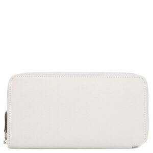 エルメス HERMES 長財布 アザップロング シルクイン ヴォーエプソン グリペール×ルビー シルバー金具 白 B 【中古】新品同様品