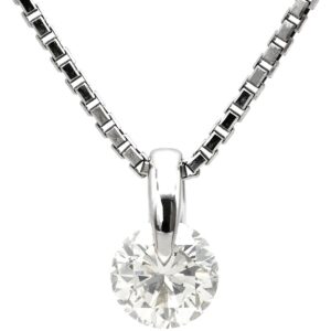 ネックレス ダイヤペンダント プラチナシルバー 1P 1粒 【中古】