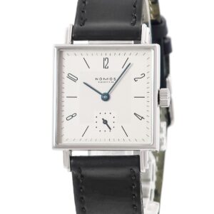 ノモス NOMOS テトラ 27 TT1A1W1 スクエア スモールセコンド 青針 アラビア バー メンズ 腕時計手巻き シルバー 【中古】