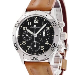 ブレゲ BREGUET タイプXX アエロナバル 3800ST/92/3W6 ブラック 初期型 フライバッククロノグラフ 金リューズ メンズ 腕時計自動巻き ブラック 【中古】中古美品