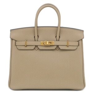 エルメス HERMES ハンドバッグ バーキン25 トゴ ベージュマルファ ゴールド金具 2024年製 W 【中古】新品同様品
