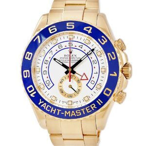 ロレックス ROLEX ヨットマスターII 116688 ランダム番 K18YG無垢 レガッタクロノグラフ ホワイト ブルー メンズ 腕時計自動巻き ホワイト 【中古】中古美品