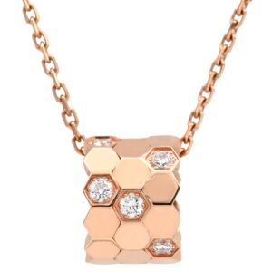ショーメ CHAUMET ネックレス ビー ドゥ ショーメ ハニカム スモールモデル ピンクゴールド Bee My Love 12石 12粒 ダイヤ 085156 【保証書】 【中古】中古美品