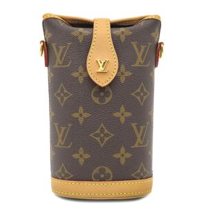 ルイヴィトン LOUIS VUITTON ショルダーバッグ フォールド ミー ポーチ モノグラムキャンバス モノグラム ゴールド金具 ポシェット 茶 M80874 RFID 【箱】 【中古】