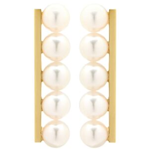 TASAKI TASAKI ピアス バランス プラス パールホワイトXイエローゴールド あこやパール 750YG キャッチ他社品 E-4463-18KYG 【中古】