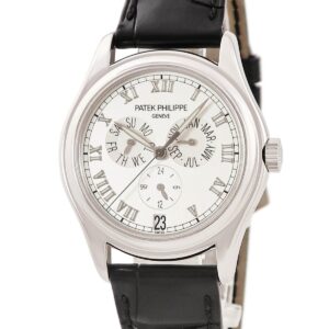パテックフィリップ PATEK PHILIPPE アニュアルカレンダー 5035G-024 K18WG無垢 年次カレンダー トリプルカレンダー メンズ 腕時計自動巻き シルバー 【中古】