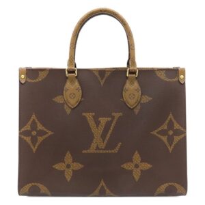 ルイヴィトン LOUIS VUITTON トートバッグ オンザゴー MM モノグラムキャンバス モノグラムリバースキャンバス モノグラム ゴールド金具 茶 ハンドバッグ M45321 RFID 【中古】中古美品