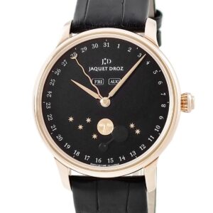ジャケ・ドロー Jaquet Droz エクリプス ブラックエナメル J012633202 OH済 K18RG無垢 トリプルカレンダー メンズ 腕時計自動巻き ブラック 【中古】中古美品