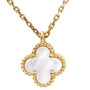 ヴァンクリーフアーペル Van Cleef & Arpels ネックレス スウィート アルハンブラ ペンダント パールホワイト×イエローゴールド 白 Au750 18K YG シェル VCARF69100 【中古】中古品