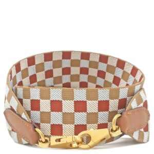 エルメス HERMES ショルダーストラップ バンドリエール サングル マキシカドリーユ ヴォースイフト トワルコットン チャイ×ナタ×ブループリュム×ゴールド ゴールド金具 U 【箱】 【中古】
