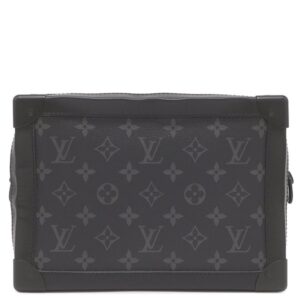 ルイヴィトン LOUIS VUITTON ショルダーバッグ ソフトトランク レザー モノグラムエクリプスキャンバス モノグラムエクリプス マットブラック金具 黒 M44730 RFID 【中古】