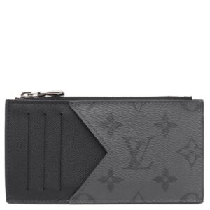 ルイヴィトン LOUIS VUITTON コインケース コインカード ホルダー レザー モノグラムエクリプスキャンバス モノグラムエクリプスリバースキャンバス ブラック×グレー シルバー金具 フラグメントケース M69533 RFID 【箱】 【中古】