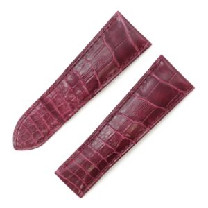 カルティエ Cartier 腕時計パーツ クロコダイル ボルドー 純正 替え クロコ バンド ベルト ストラップ ショート丈 Dバックル用 23ｍｍ ボルドー 【中古】中古美品
