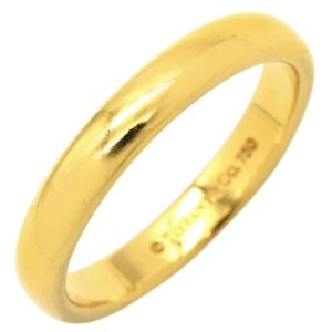 ティファニー Tiffany & Co リング 指輪 バンドリング イエローゴールド T＆Co. 18K 750 YG 甲丸 シンプル 8.5号 【中古】中古品