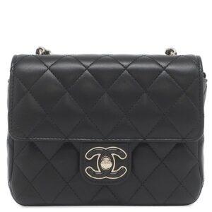 シャネル CHANEL ショルダーバッグ ミニフラップ バッグ ラムスキン ブラック ゴールド金具 ココマーク ランダムシリアル 【保存袋】 【中古】中古美品
