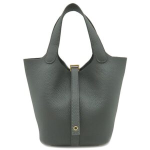エルメス HERMES ハンドバッグ ピコタンロックPM トリヨンクレマンス ヴェールマングローブ ゴールド金具 新品 未使用 深緑 K刻印(2025年製) 【箱】 【中古】
