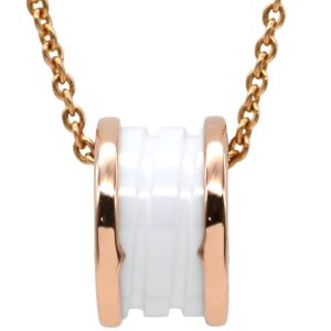 ブルガリ BVLGARI ネックレス ビーゼロワン ネックレス ピンクゴールド×ホワイト B-zero1 ペンダント Au750 PG 18K 白 346082 【中古】