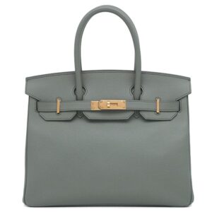 エルメス HERMES ハンドバッグ バーキン30 ヴォーエプソン ヴェールアマンド ゴールド金具 Z 【保存袋】 【中古】