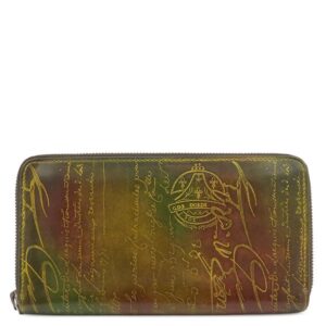 ベルルッティ BERLUTI 長財布 イタウバ スクリットレザー レザー マルチカラー シルバー金具 カリグラフィ ゴールデンパティーヌ 【中古】中古品